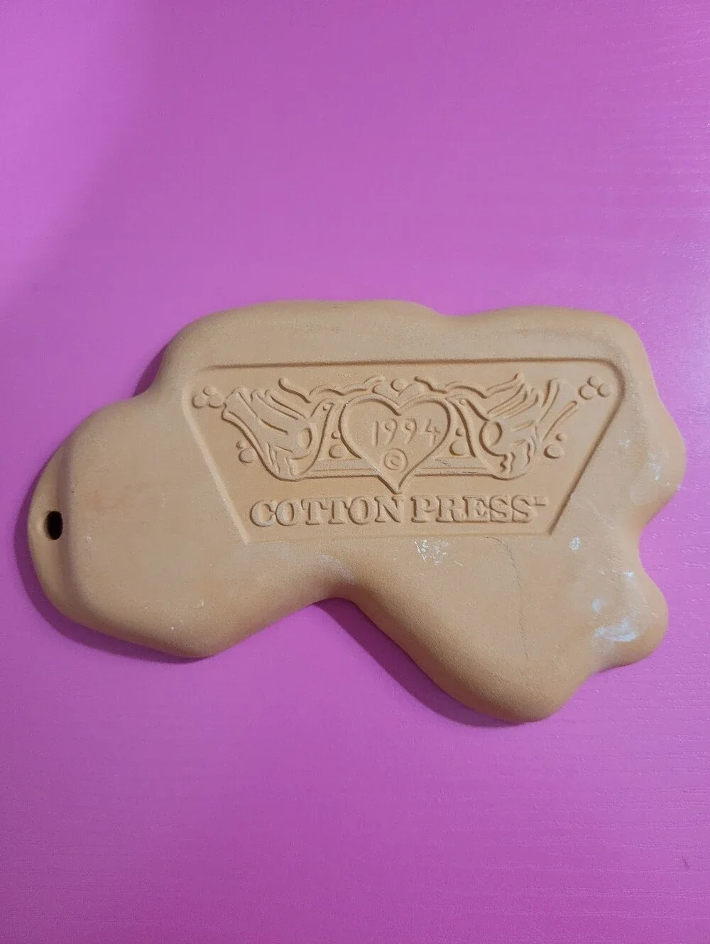 Vintage 1994 Cotton Press Old World Santa Clay Paper Press (1137)